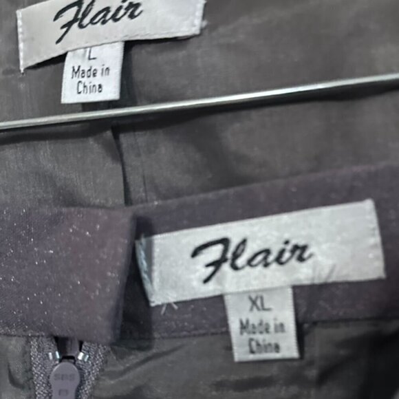 Vintage Flair Jacket Blazer size 12 Skirt Gray Size Large / XL - Picture 3 of 11